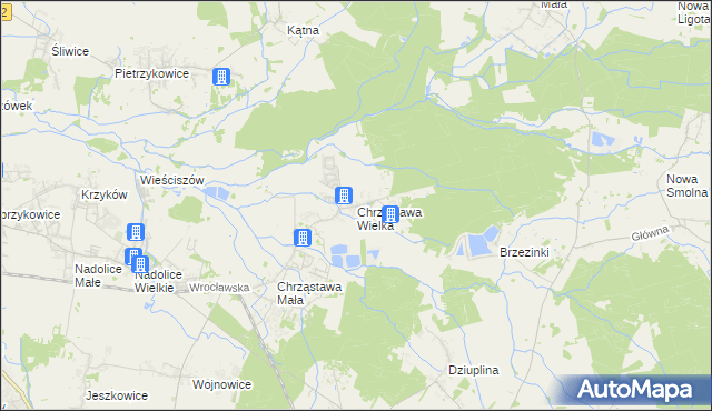 mapa Chrząstawa Wielka, Chrząstawa Wielka na mapie Targeo