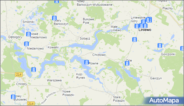 mapa Chrztowo, Chrztowo na mapie Targeo