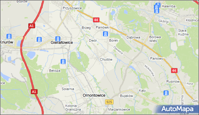 mapa Chudów, Chudów na mapie Targeo