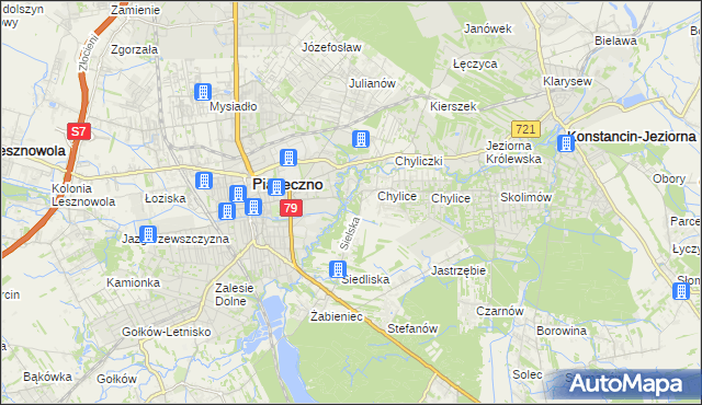 mapa Chylice-Pólko, Chylice-Pólko na mapie Targeo