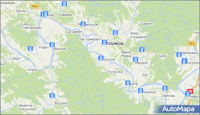 mapa Chyrzyna, Chyrzyna na mapie Targeo