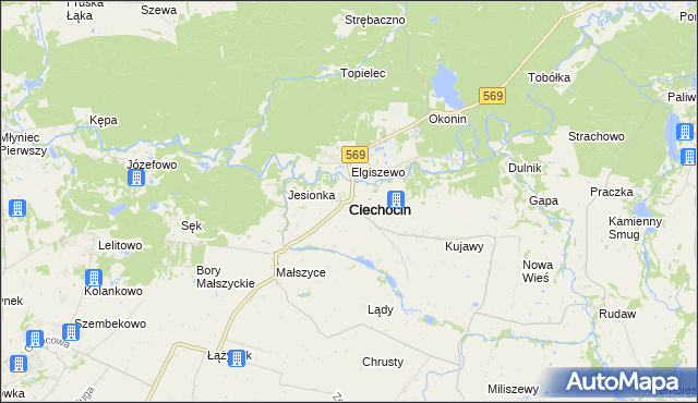 mapa Ciechocin powiat golubsko-dobrzyński, Ciechocin powiat golubsko-dobrzyński na mapie Targeo