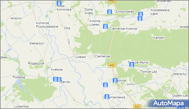 mapa Ciemierów, Ciemierów na mapie Targeo