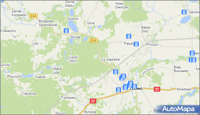 mapa Cis Gajówka, Cis Gajówka na mapie Targeo