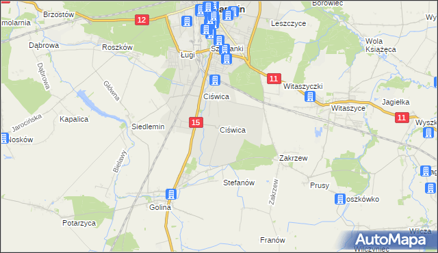 mapa Ciświca, Ciświca na mapie Targeo