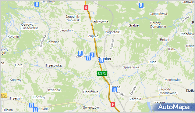 mapa Cmolas, Cmolas na mapie Targeo