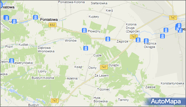 mapa Cuple, Cuple na mapie Targeo