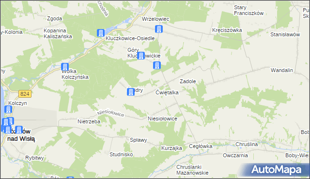 mapa Ćwiętalka, Ćwiętalka na mapie Targeo