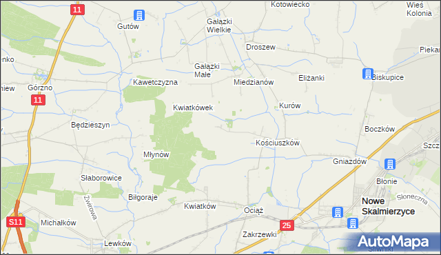 mapa Czachory, Czachory na mapie Targeo