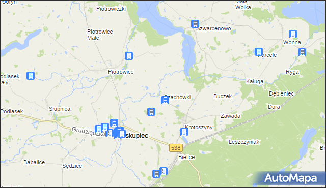 mapa Czachówki, Czachówki na mapie Targeo