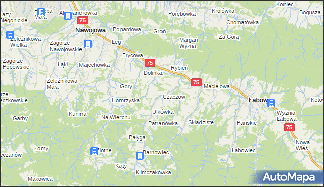 mapa Czaczów, Czaczów na mapie Targeo