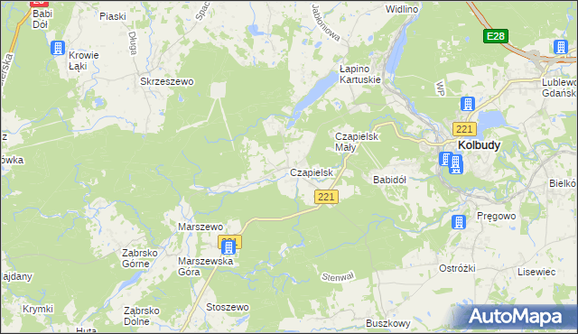 mapa Czapielsk, Czapielsk na mapie Targeo