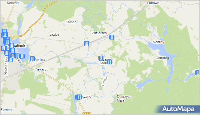 mapa Czarne Małe gmina Czaplinek, Czarne Małe gmina Czaplinek na mapie Targeo