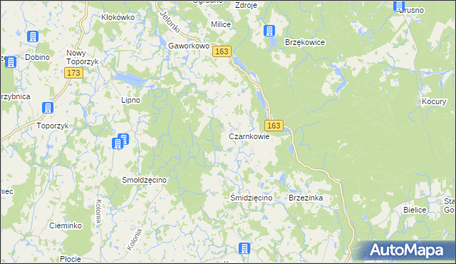 mapa Czarnkowie, Czarnkowie na mapie Targeo