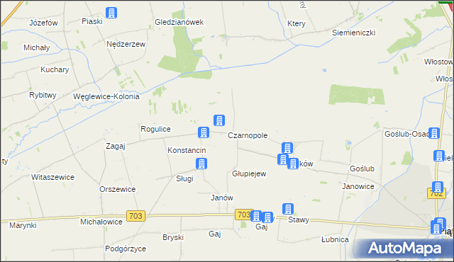 mapa Czarnopole, Czarnopole na mapie Targeo