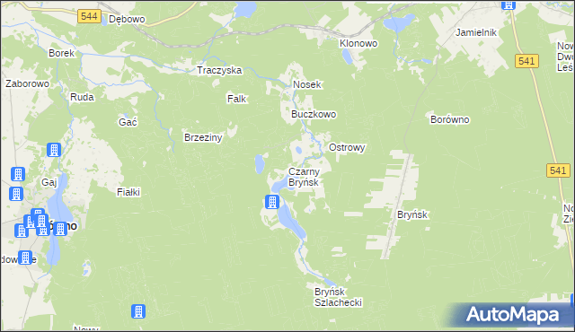 mapa Czarny Bryńsk, Czarny Bryńsk na mapie Targeo