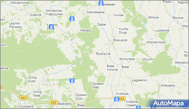 mapa Czarnybród, Czarnybród na mapie Targeo