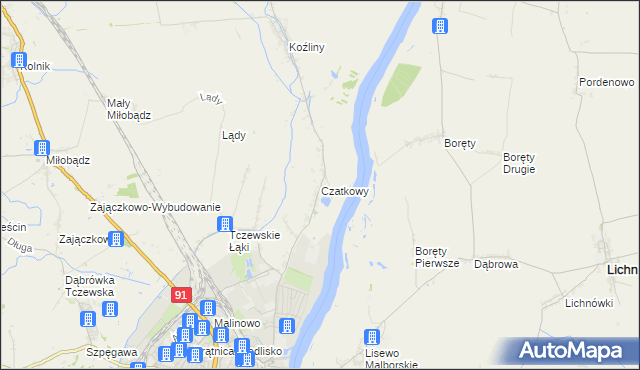 mapa Czatkowy, Czatkowy na mapie Targeo