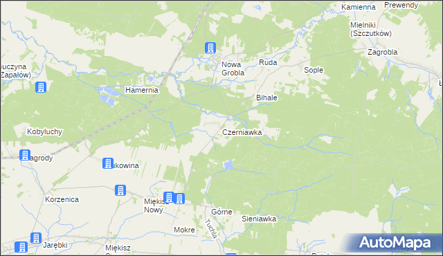 mapa Czerniawka, Czerniawka na mapie Targeo