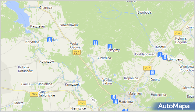 mapa Czernica gmina Staszów, Czernica gmina Staszów na mapie Targeo