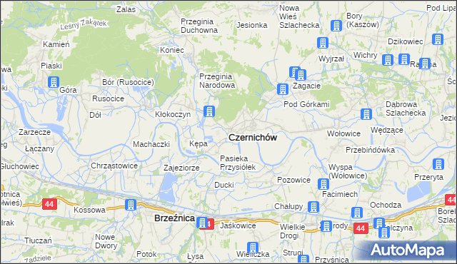 mapa Czernichów powiat krakowski, Czernichów powiat krakowski na mapie Targeo