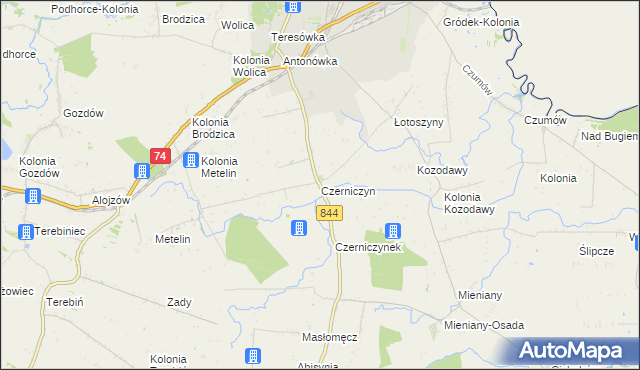 mapa Czerniczyn, Czerniczyn na mapie Targeo