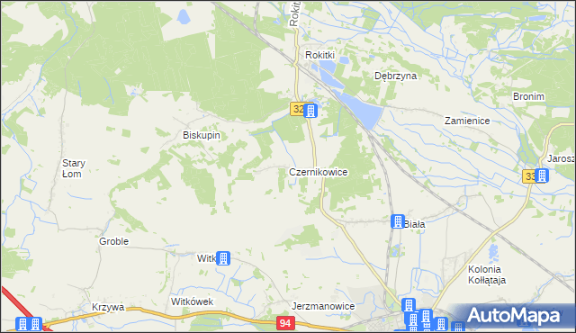 mapa Czernikowice, Czernikowice na mapie Targeo