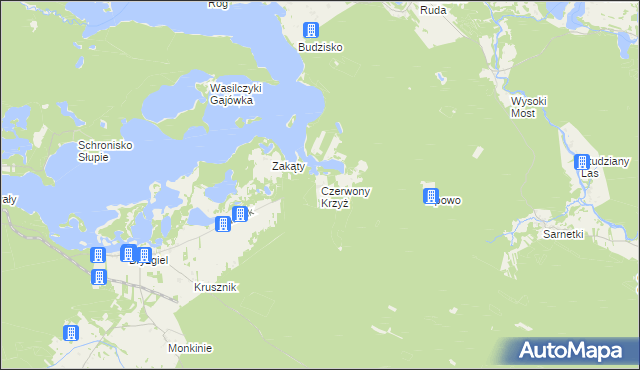 mapa Czerwony Krzyż, Czerwony Krzyż na mapie Targeo