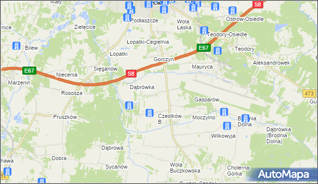 mapa Czestków A, Czestków A na mapie Targeo