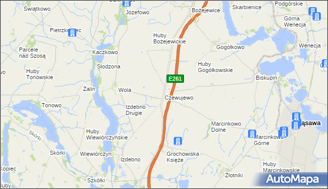 mapa Czewujewo, Czewujewo na mapie Targeo