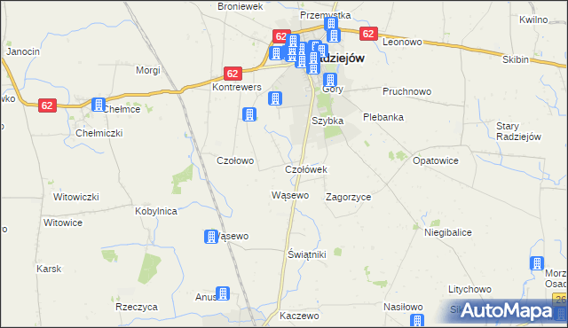 mapa Czołówek, Czołówek na mapie Targeo