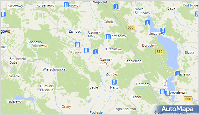 mapa Czumsk Duży, Czumsk Duży na mapie Targeo