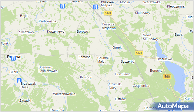 mapa Czumsk Mały, Czumsk Mały na mapie Targeo