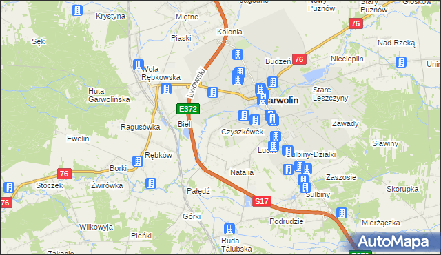 mapa Czyszkówek, Czyszkówek na mapie Targeo