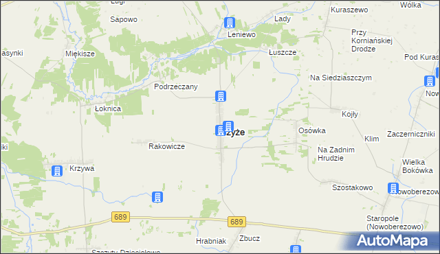 mapa Czyże, Czyże na mapie Targeo