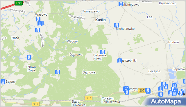 mapa Dąbrowa Nowa, Dąbrowa Nowa na mapie Targeo