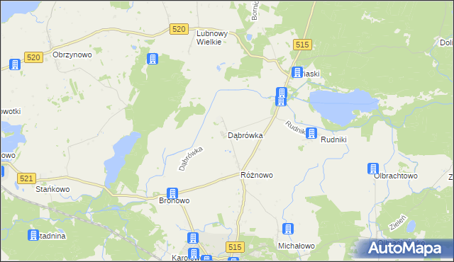 mapa Dąbrówka gmina Susz, Dąbrówka gmina Susz na mapie Targeo