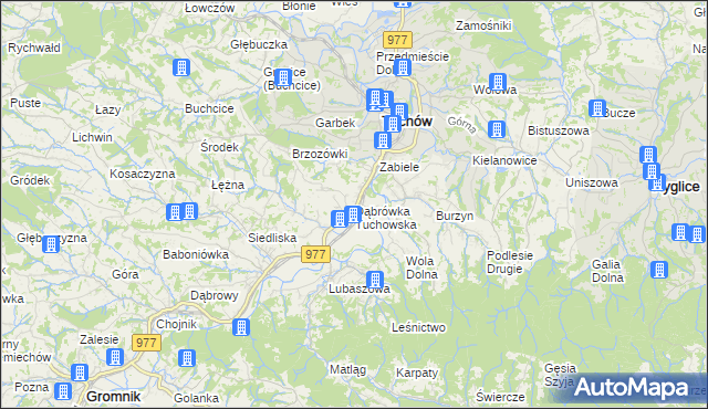 mapa Dąbrówka Tuchowska, Dąbrówka Tuchowska na mapie Targeo