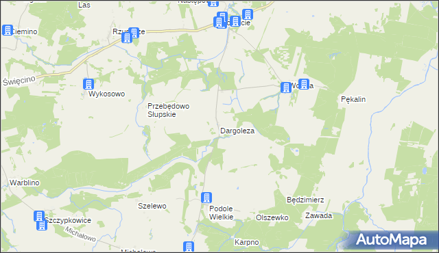 mapa Dargoleza, Dargoleza na mapie Targeo