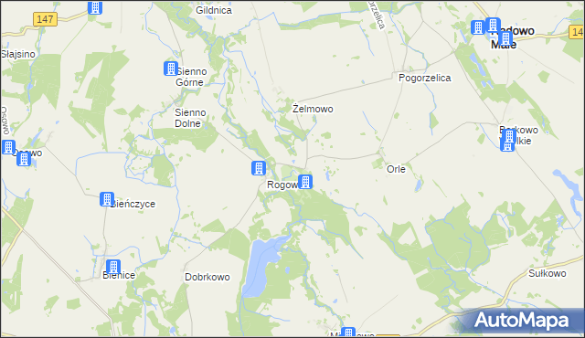 mapa Dargomyśl gmina Radowo Małe, Dargomyśl gmina Radowo Małe na mapie Targeo