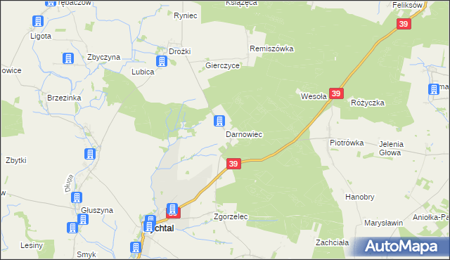 mapa Darnowiec, Darnowiec na mapie Targeo