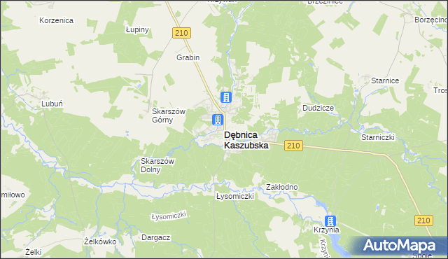 mapa Dębnica Kaszubska, Dębnica Kaszubska na mapie Targeo