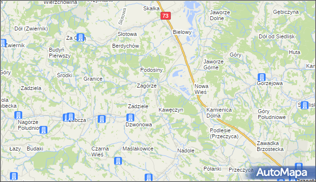 mapa Dęborzyn, Dęborzyn na mapie Targeo