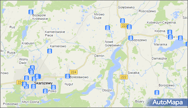 mapa Demlin, Demlin na mapie Targeo