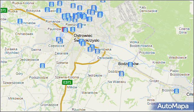 mapa Denkówek, Denkówek na mapie Targeo