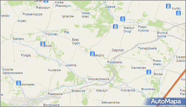 mapa Deszno, Deszno na mapie Targeo