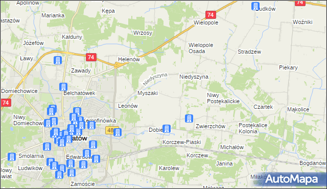 mapa Dobiecin-Kolonia, Dobiecin-Kolonia na mapie Targeo