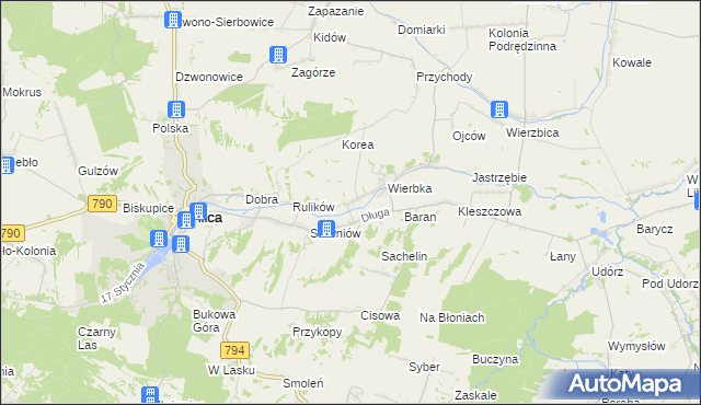 mapa Dobra-Kolonia, Dobra-Kolonia na mapie Targeo