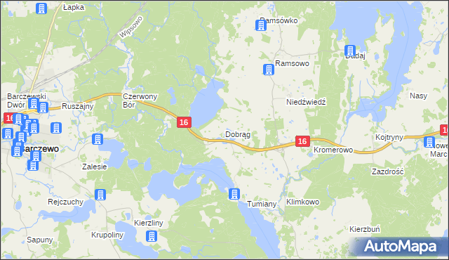 mapa Dobrąg, Dobrąg na mapie Targeo