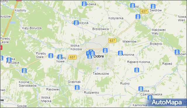 mapa Dobre powiat miński, Dobre powiat miński na mapie Targeo